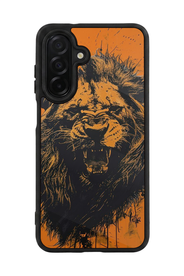 Samsung Galaxy A56 Uyumlu Aslan Tasarımlı Glossy Premium Kılıf