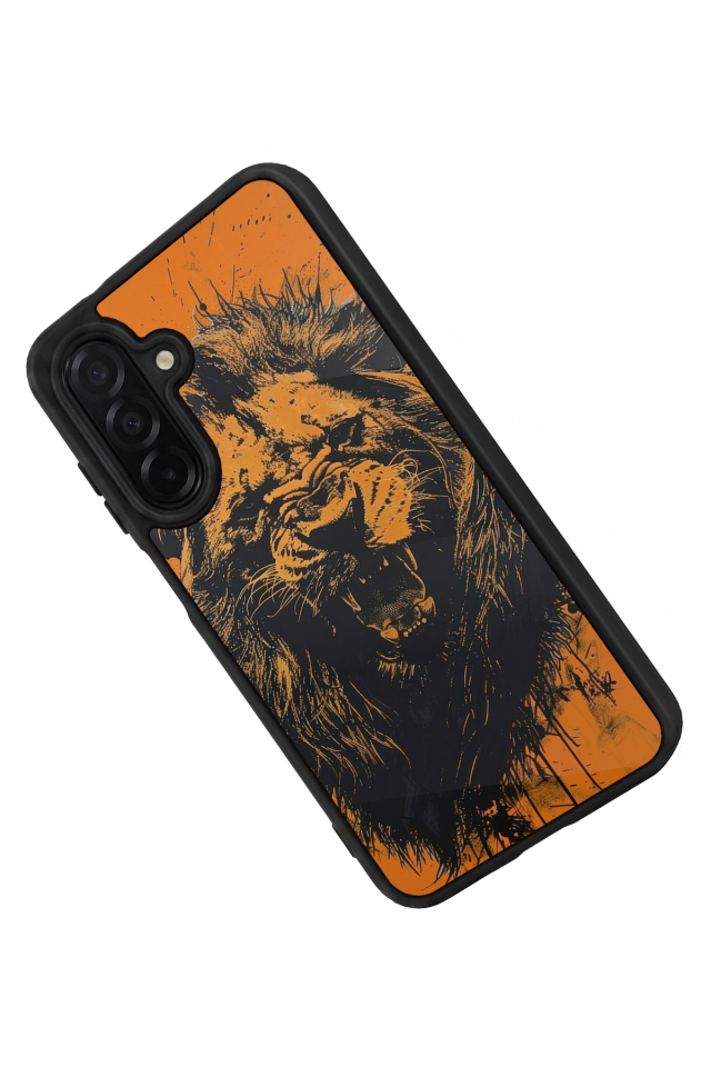 Samsung Galaxy A56 Uyumlu Aslan Tasarımlı Glossy Premium Kılıf