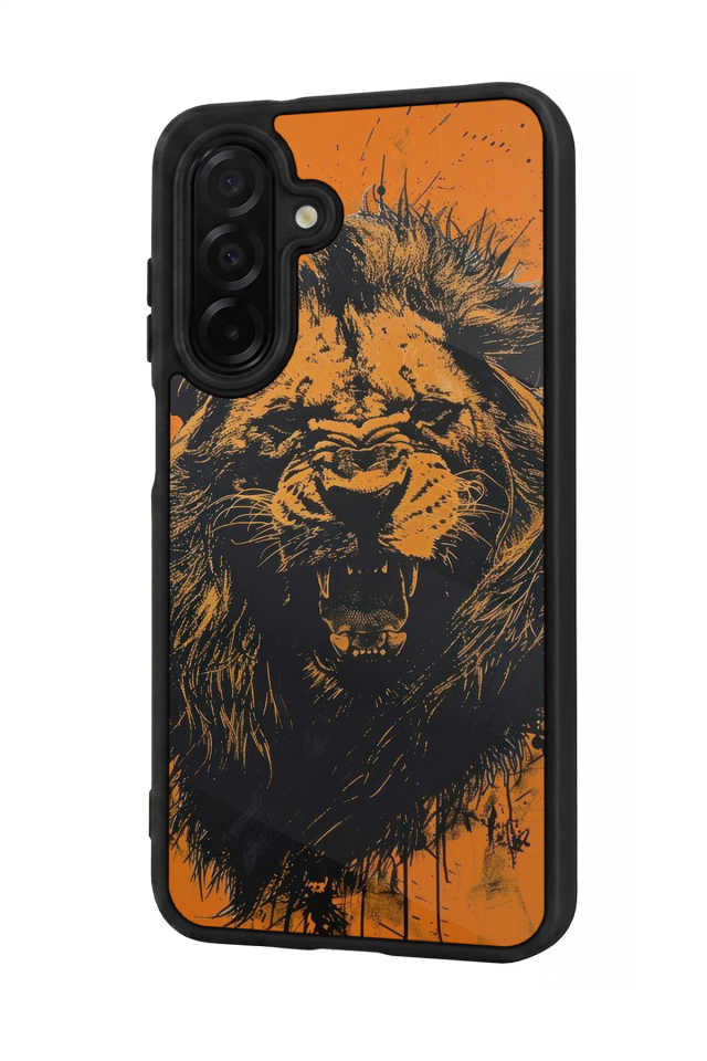 Samsung Galaxy A56 Uyumlu Aslan Tasarımlı Glossy Premium Kılıf