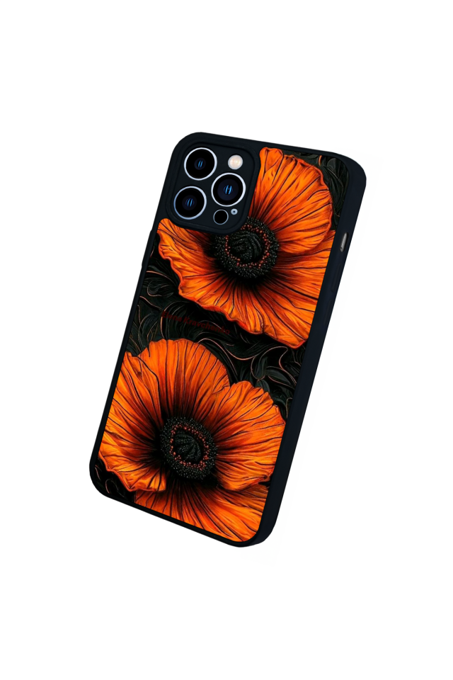 iPhone 12 Pro Max Uyumlu Botanik Tasarımlı Glossy Premium Kılıf