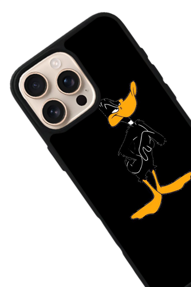 iPhone 15 Pro Max Uyumlu Daffy duck Tasarımlı Glossy Premium Kılıf