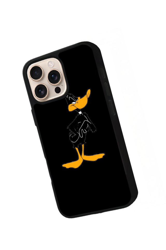 iPhone 15 Pro Max Uyumlu Daffy duck Tasarımlı Glossy Premium Kılıf