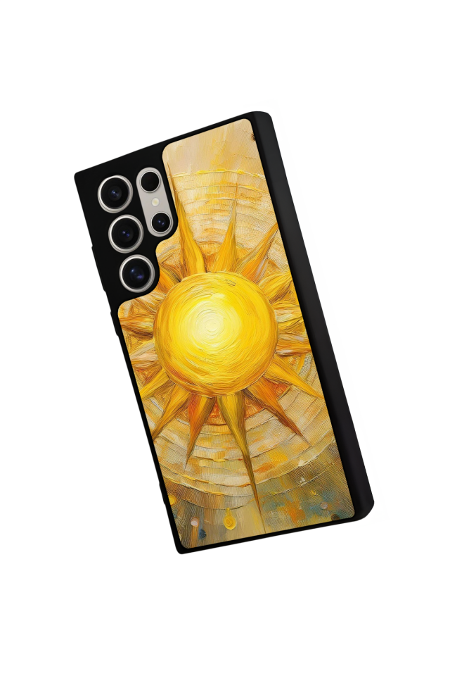 Samsung Galaxy S22 Ultra Uyumlu Güneş Tasarımlı Glossy Premium Kılıf