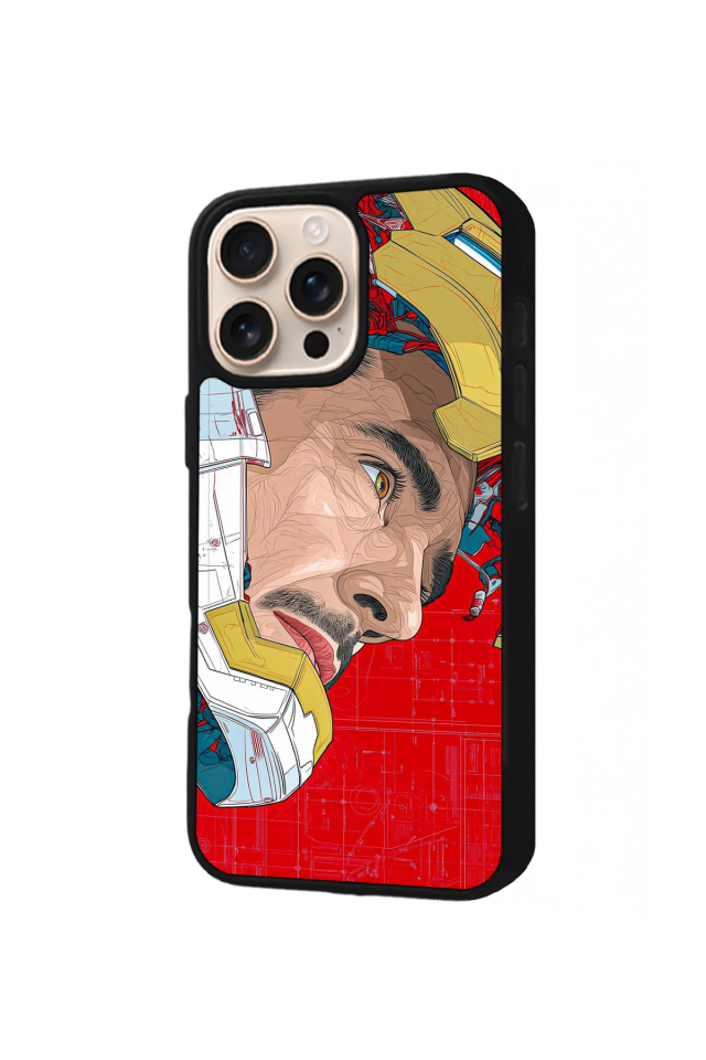 iPhone 14 Pro Max Uyumlu Iron Man ( Demir Adam ) Tasarımlı Glossy Premium Kılıf