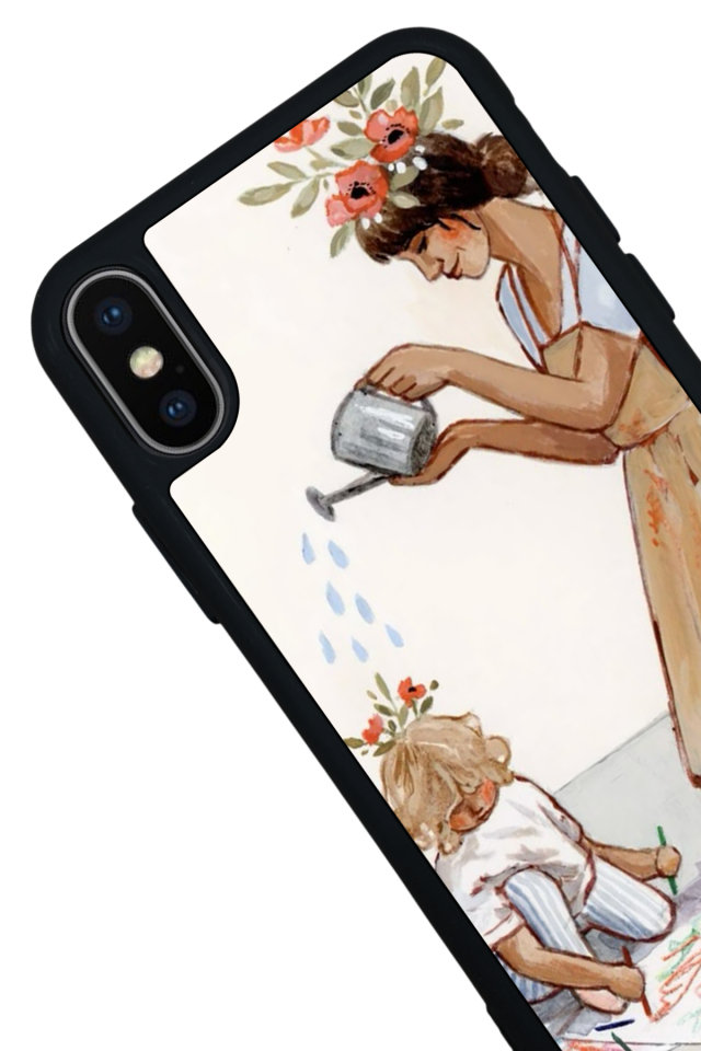 iPhone X/ XS Uyumlu Kalp Love Tasarımlı Glossy Premium Kılıf