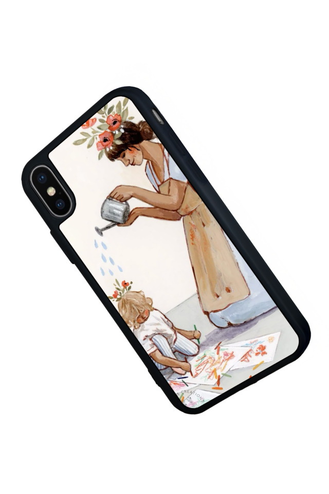 iPhone X/ XS Uyumlu Kalp Love Tasarımlı Glossy Premium Kılıf