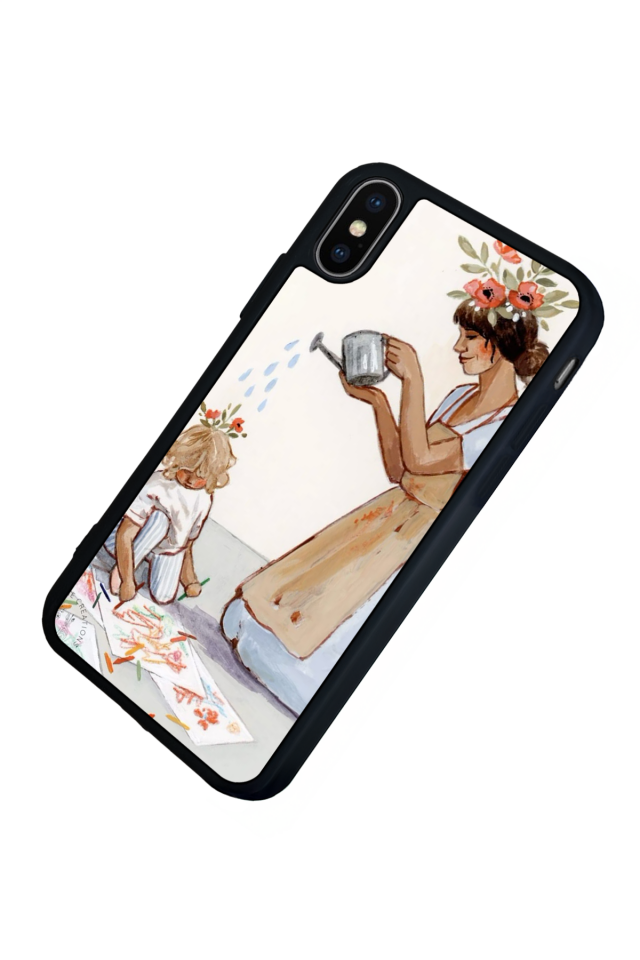 iPhone X/ XS Uyumlu Kalp Love Tasarımlı Glossy Premium Kılıf