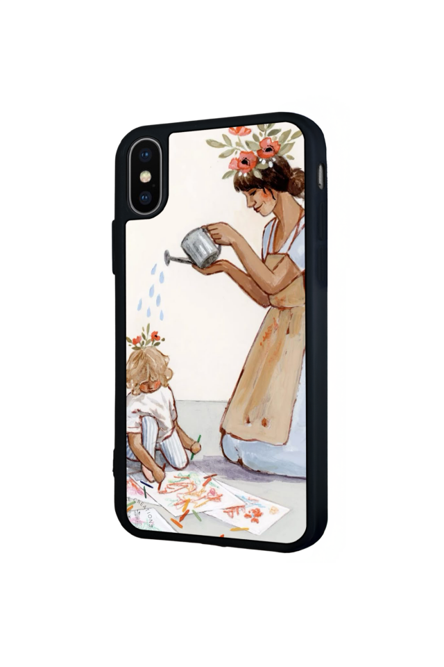 iPhone X/ XS Uyumlu Kalp Love Tasarımlı Glossy Premium Kılıf