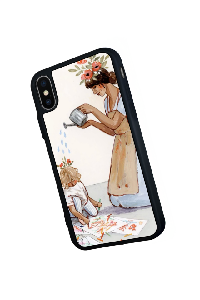 iPhone X/ XS Uyumlu Kalp Love Tasarımlı Glossy Premium Kılıf