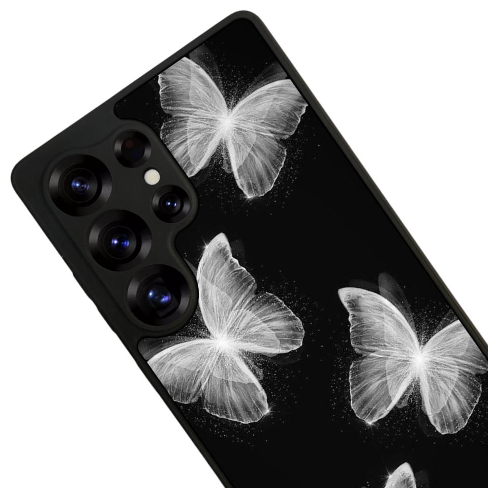 Samsung Galaxy S25 Ultra Uyumlu Kelebek Tasarımlı Glossy Premium Kılıf