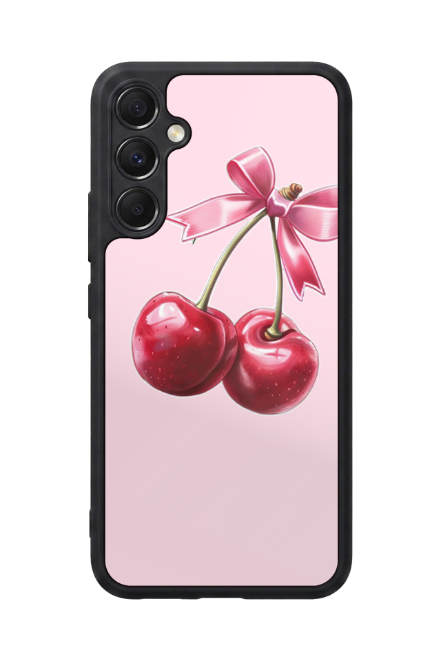 Samsung Galaxy A34 Uyumlu Kiraz Tasarımlı Glossy Premium Kılıf