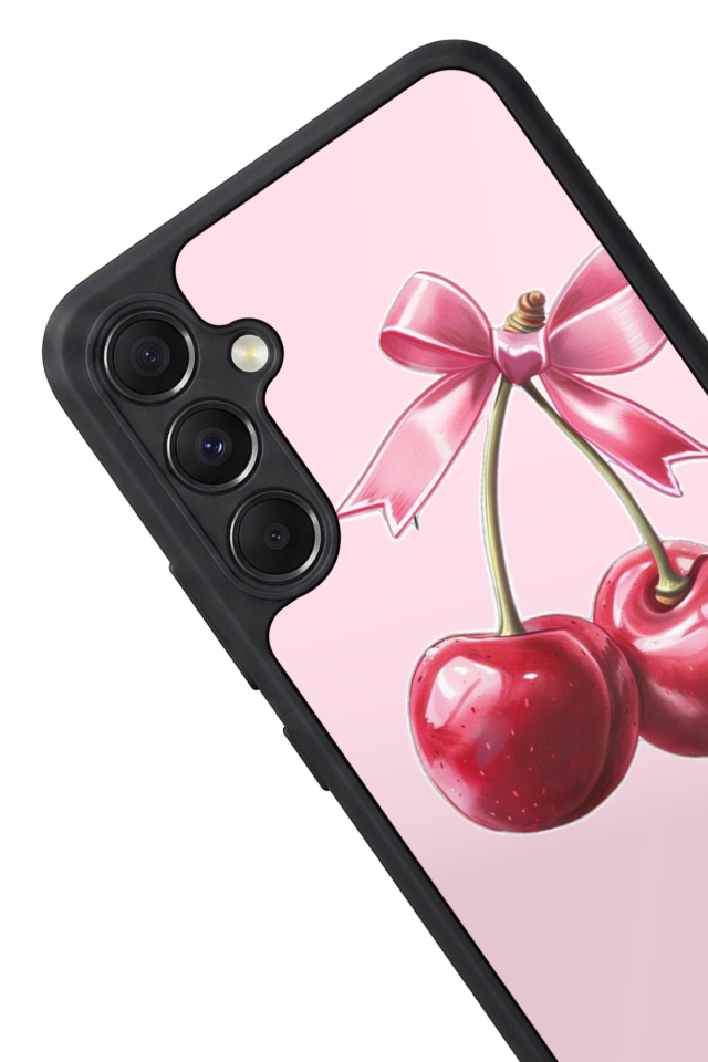 Samsung Galaxy A34 Uyumlu Kiraz Tasarımlı Glossy Premium Kılıf