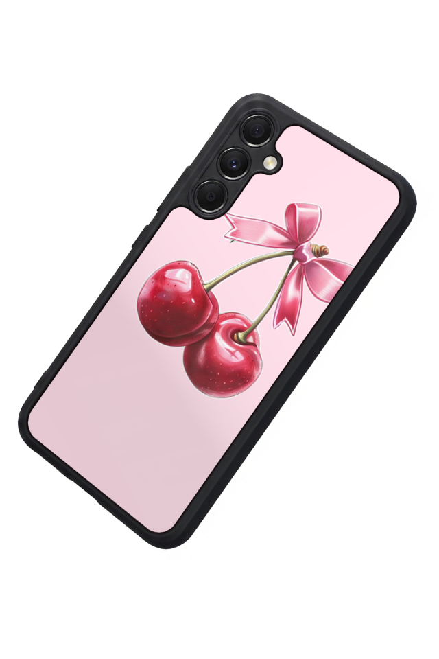 Samsung Galaxy A34 Uyumlu Kiraz Tasarımlı Glossy Premium Kılıf