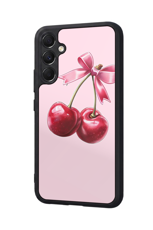 Samsung Galaxy A34 Uyumlu Kiraz Tasarımlı Glossy Premium Kılıf