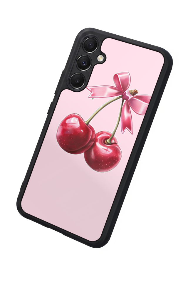 Samsung Galaxy A34 Uyumlu Kiraz Tasarımlı Glossy Premium Kılıf