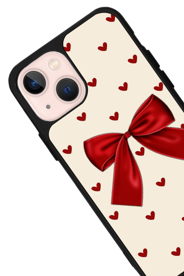 iPhone 13/14 Uyumlu Kurdele Tasarımlı Glossy Premium Kılıf