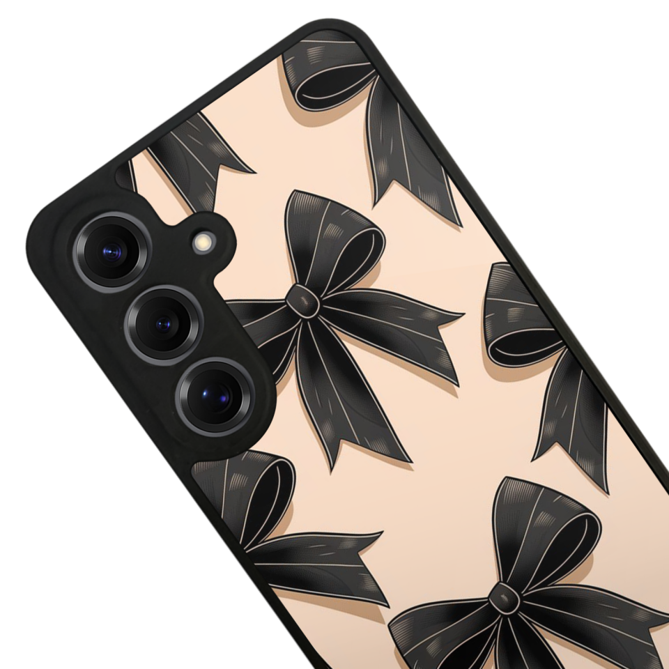 Samsung Galaxy S25 Uyumlu Kurdele Tasarımlı Glossy Premium Kılıf