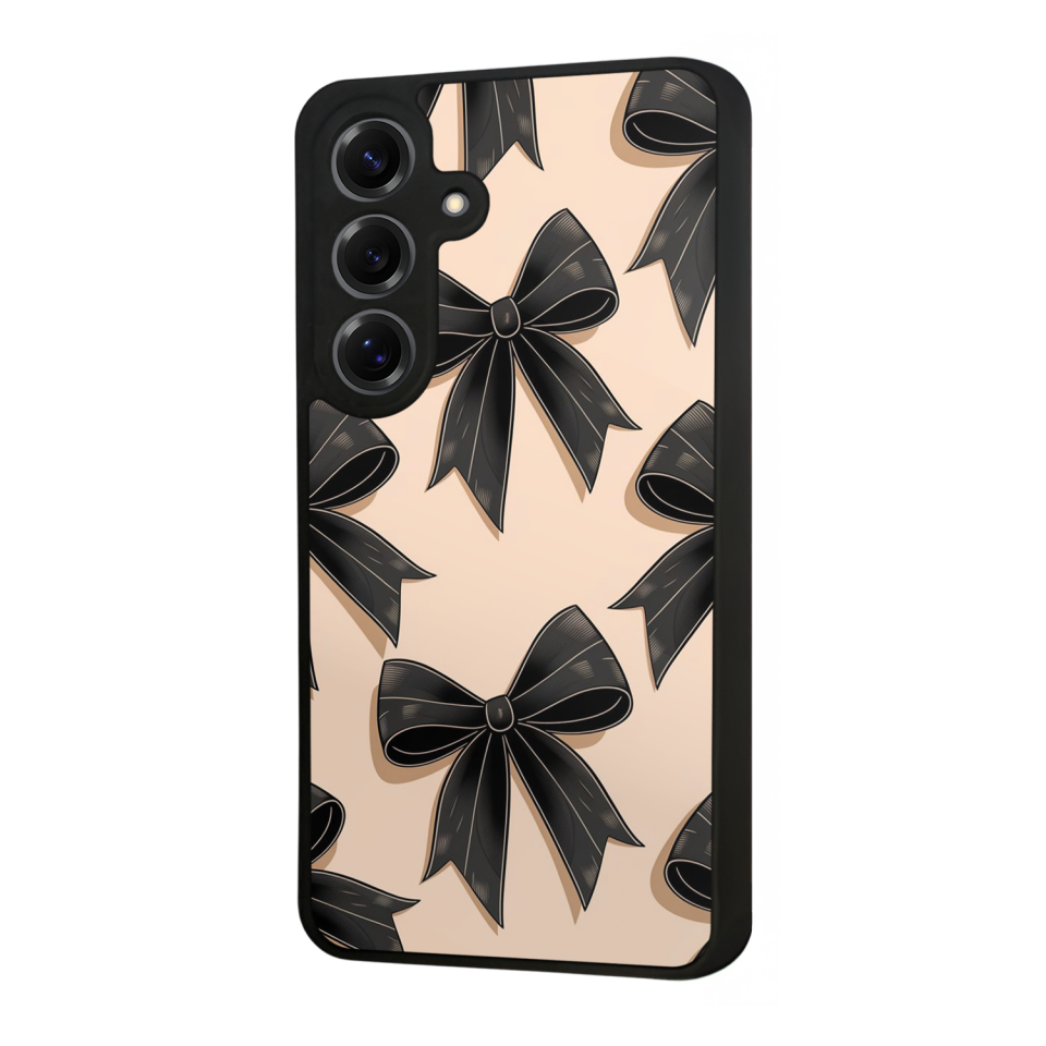Samsung Galaxy S25 Uyumlu Kurdele Tasarımlı Glossy Premium Kılıf