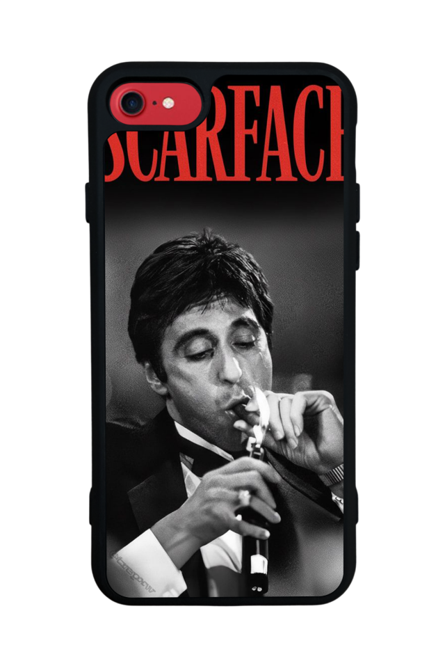 iPhone SE Uyumlu Scarface Tasarımlı Glossy Premium Kılıf