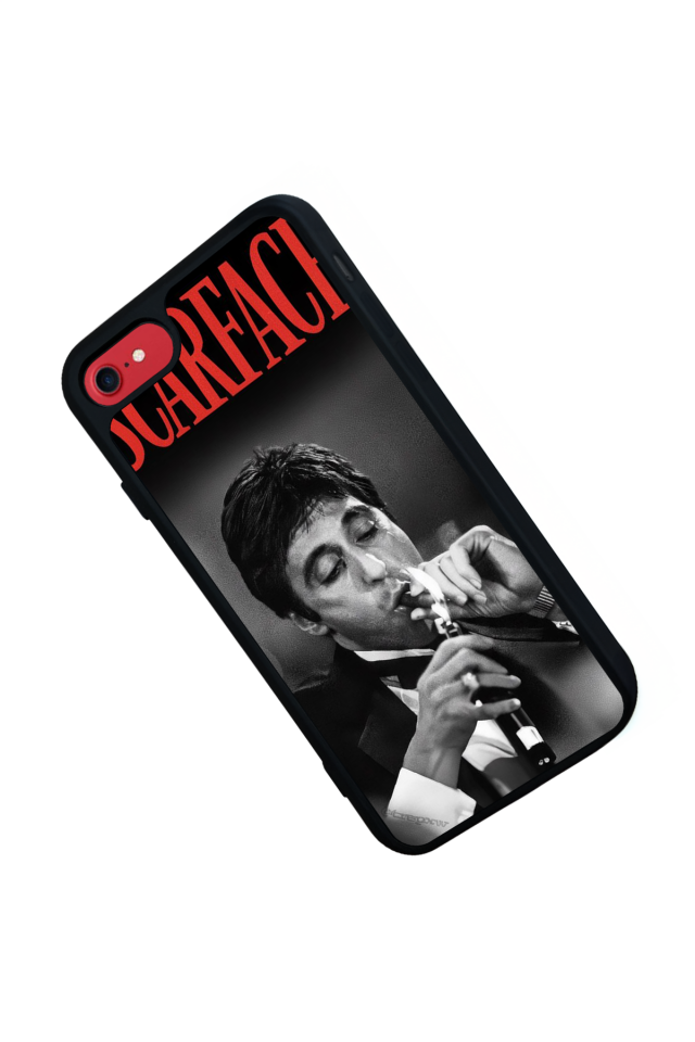 iPhone SE Uyumlu Scarface Tasarımlı Glossy Premium Kılıf