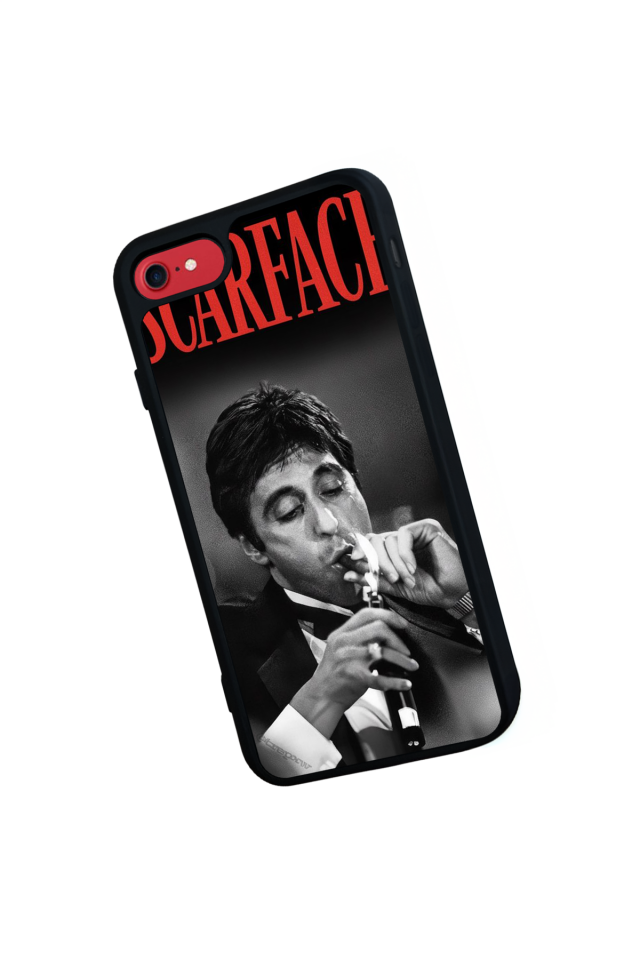 iPhone SE Uyumlu Scarface Tasarımlı Glossy Premium Kılıf