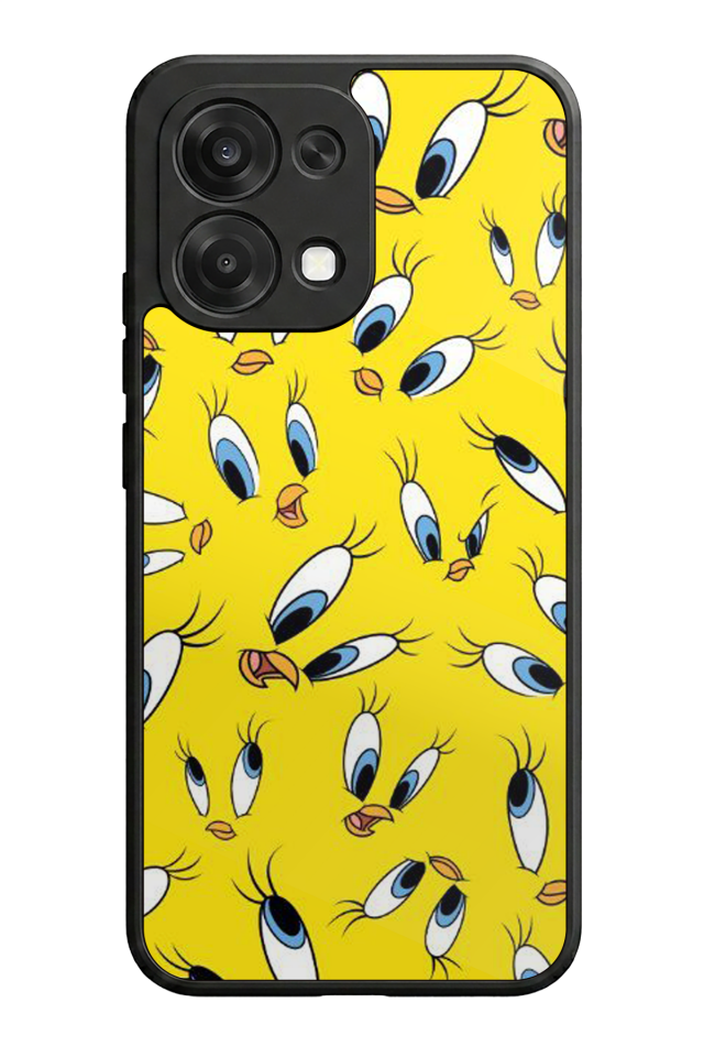 Oppo A6 Pro Uyumlu Tweety Tasarımlı Glossy Premium Kılıf