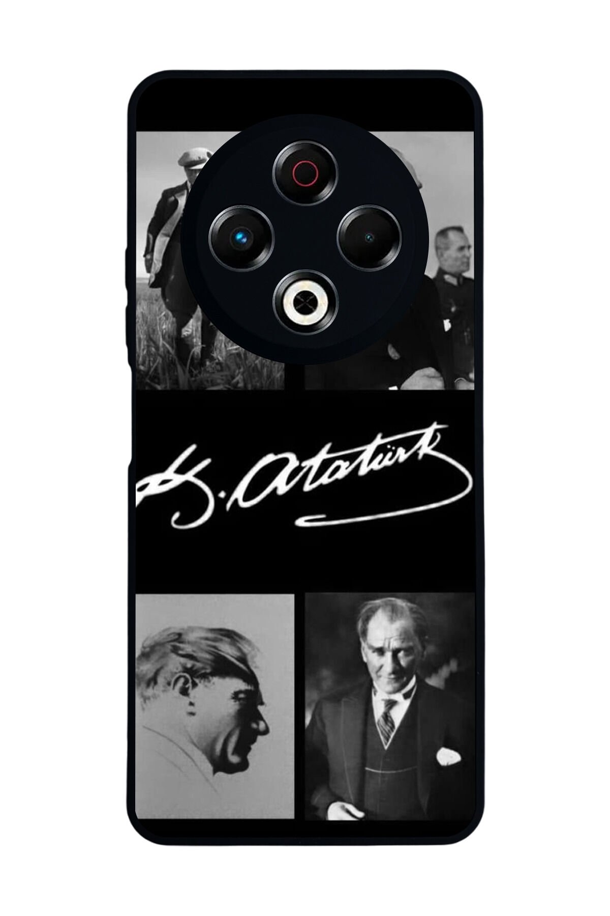 Tecno Spark 30 Uyumlu Mustafa Kemal Ataturk Tasarımlı Glossy Premium Kılıf
