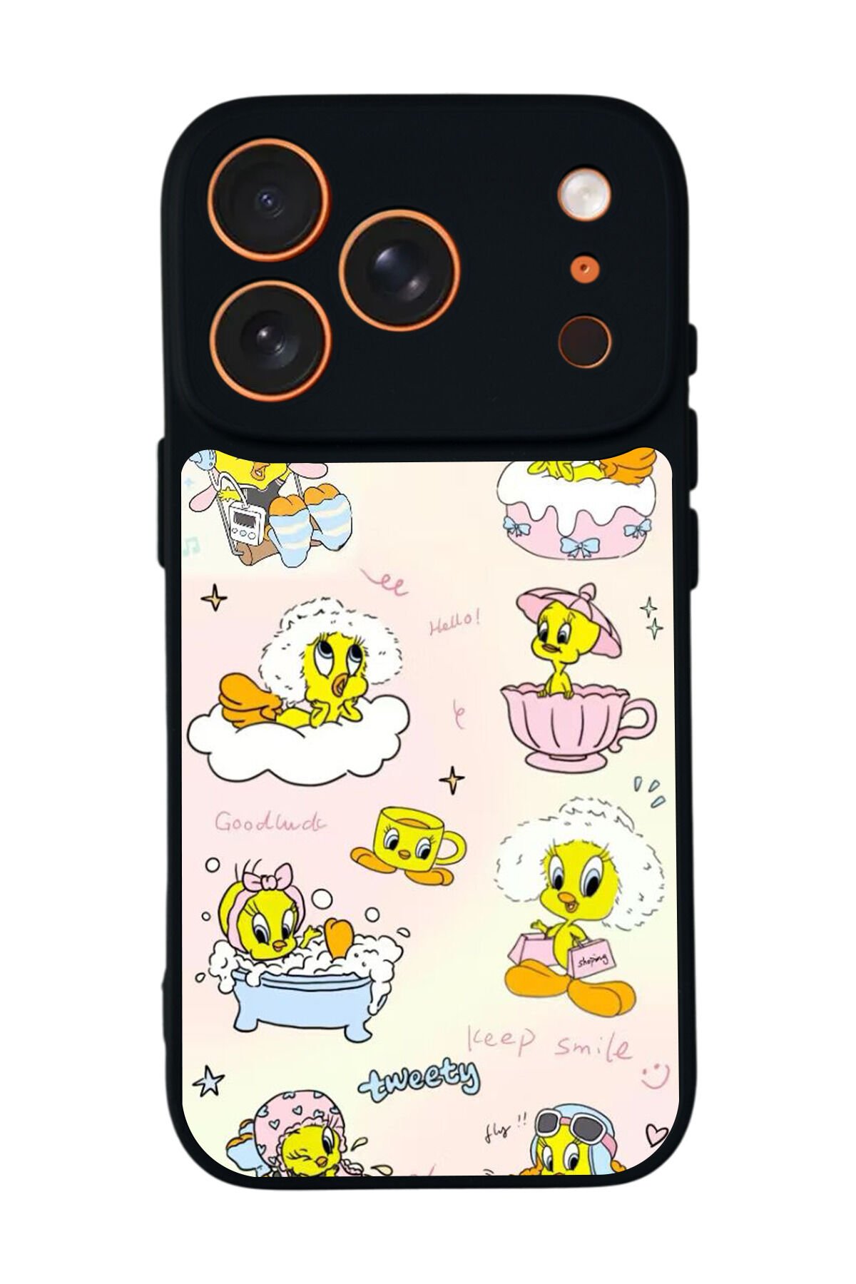 iPhone 17 Pro Max Uyumlu Tweety Tasarımlı Glossy Premium Kılıf