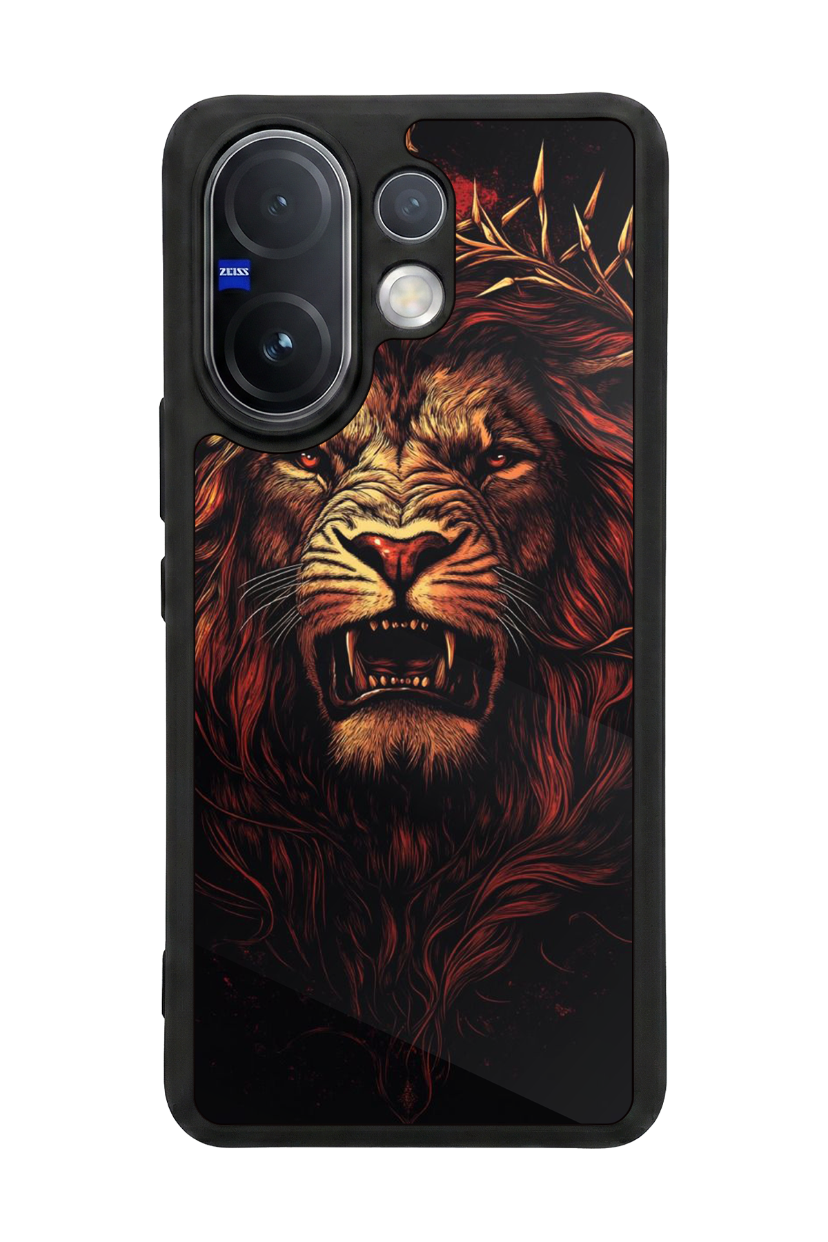 Vivo V60 Uyumlu Aslan Tasarımlı Glossy Premium Kılıf