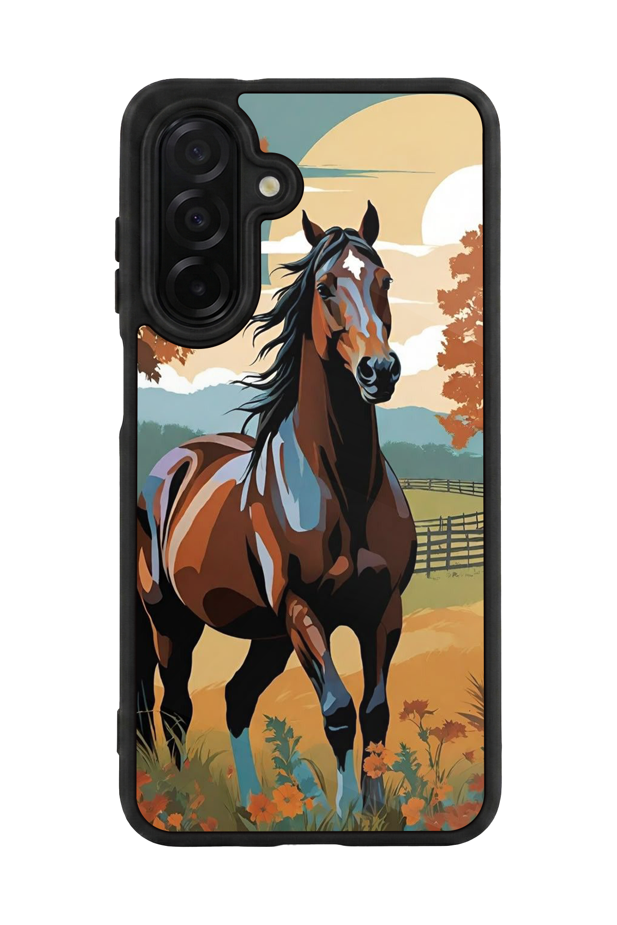 Samsung Galaxy A26 Uyumlu At Horse Tasarımlı Glossy Premium Kılıf