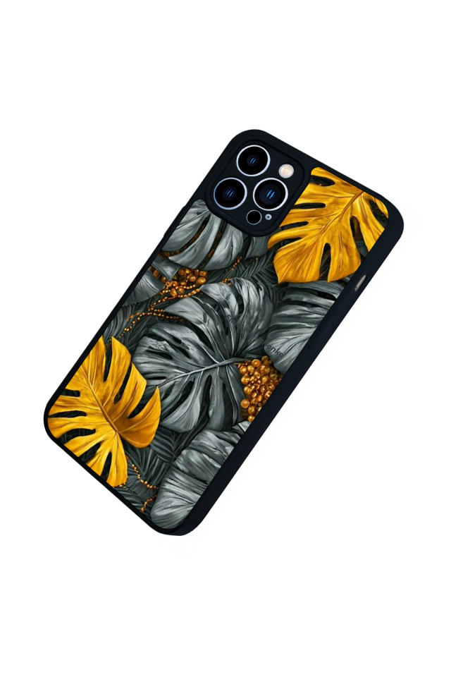 iPhone 12 Pro Max Uyumlu Botanik Tasarımlı Glossy Premium Kılıf
