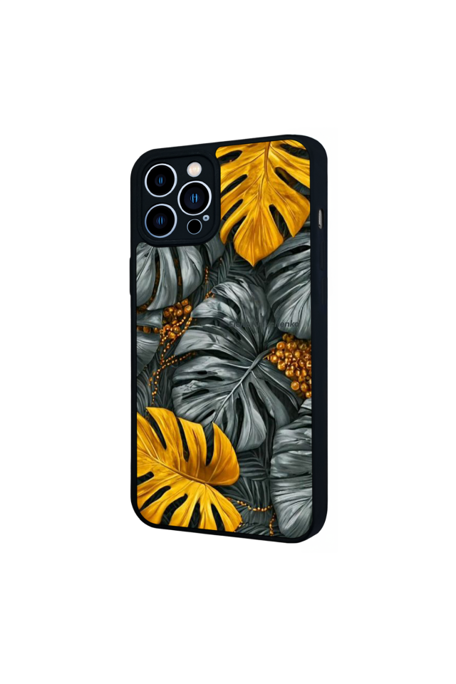 iPhone 12 Pro Max Uyumlu Botanik Tasarımlı Glossy Premium Kılıf