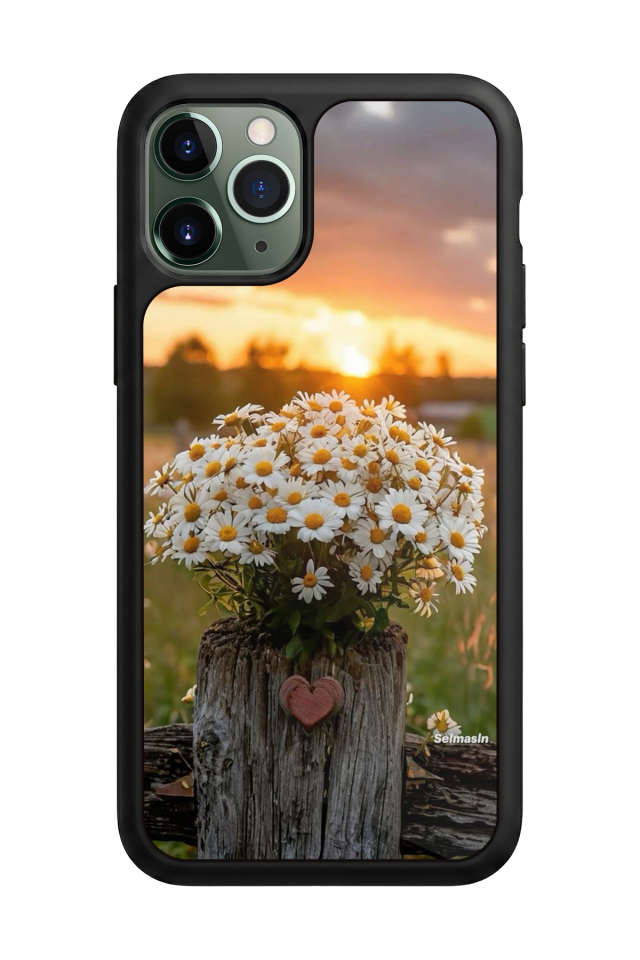 iPhone 11 Pro Max Uyumlu Cicek Tasarımlı Glossy Premium Kılıf