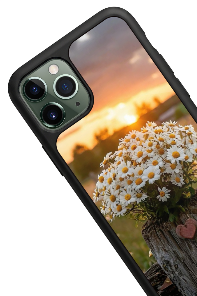iPhone 11 Pro Max Uyumlu Cicek Tasarımlı Glossy Premium Kılıf