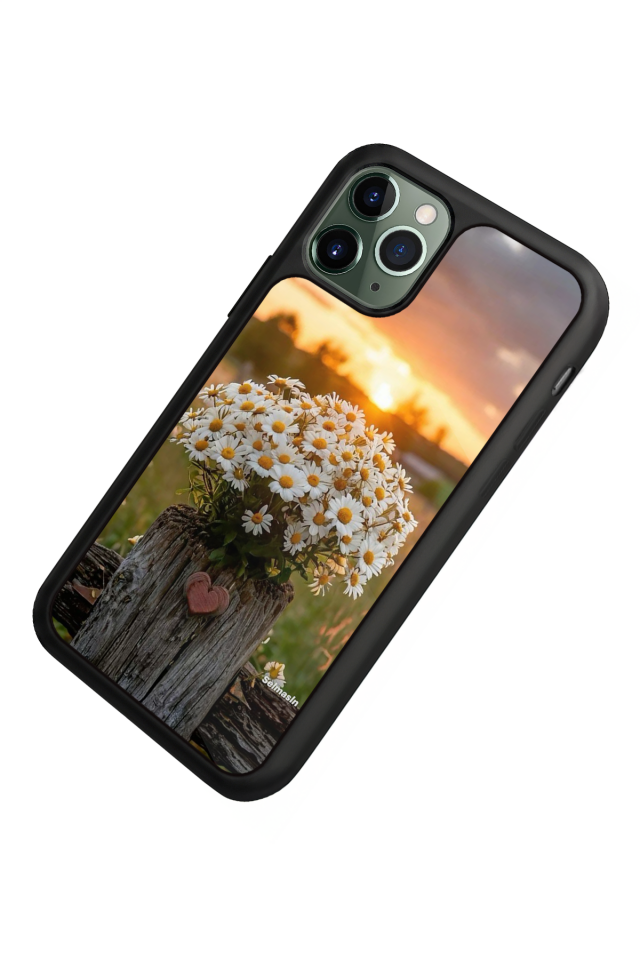 iPhone 11 Pro Max Uyumlu Cicek Tasarımlı Glossy Premium Kılıf