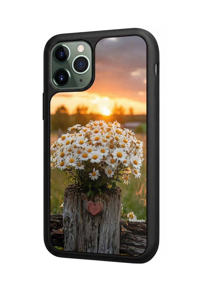 iPhone 11 Pro Max Uyumlu Cicek Tasarımlı Glossy Premium Kılıf