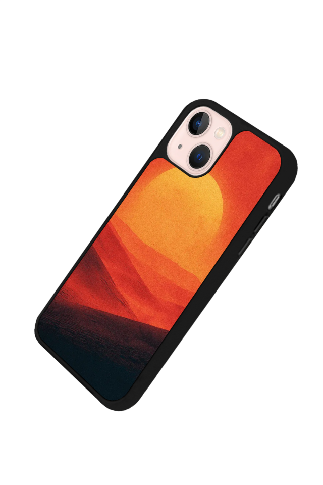 iPhone 14 Plus Uyumlu Güneş Tasarımlı Glossy Premium Kılıf