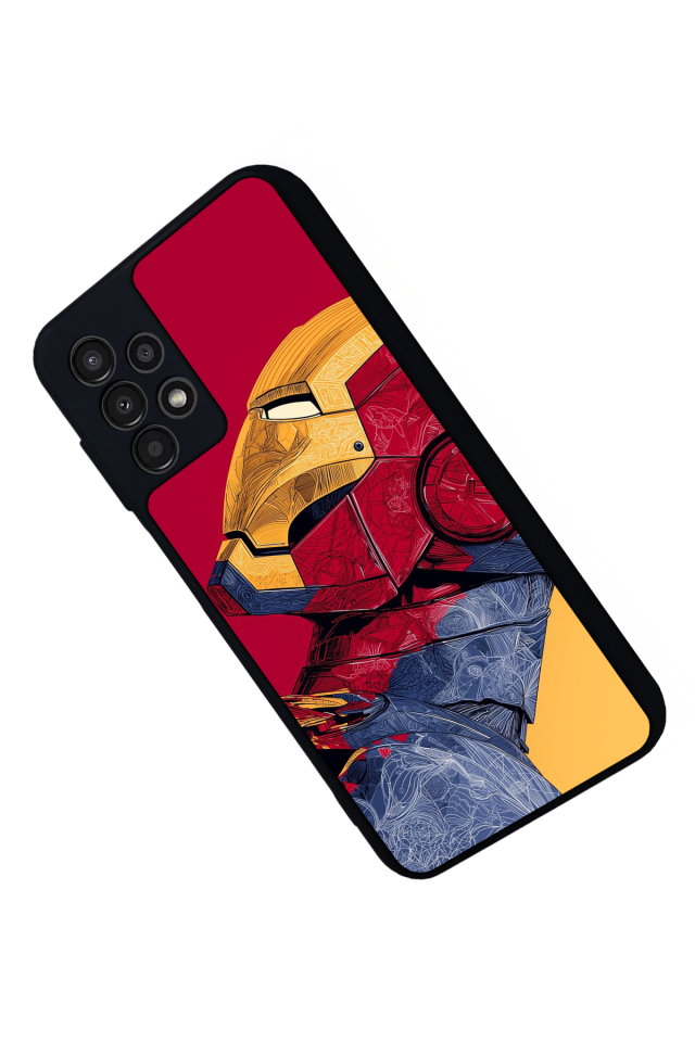 Samsung Galaxy A13 Uyumlu  Iron Man ( Demir Adam ) Tasarımlı Glossy Premium Kılıf