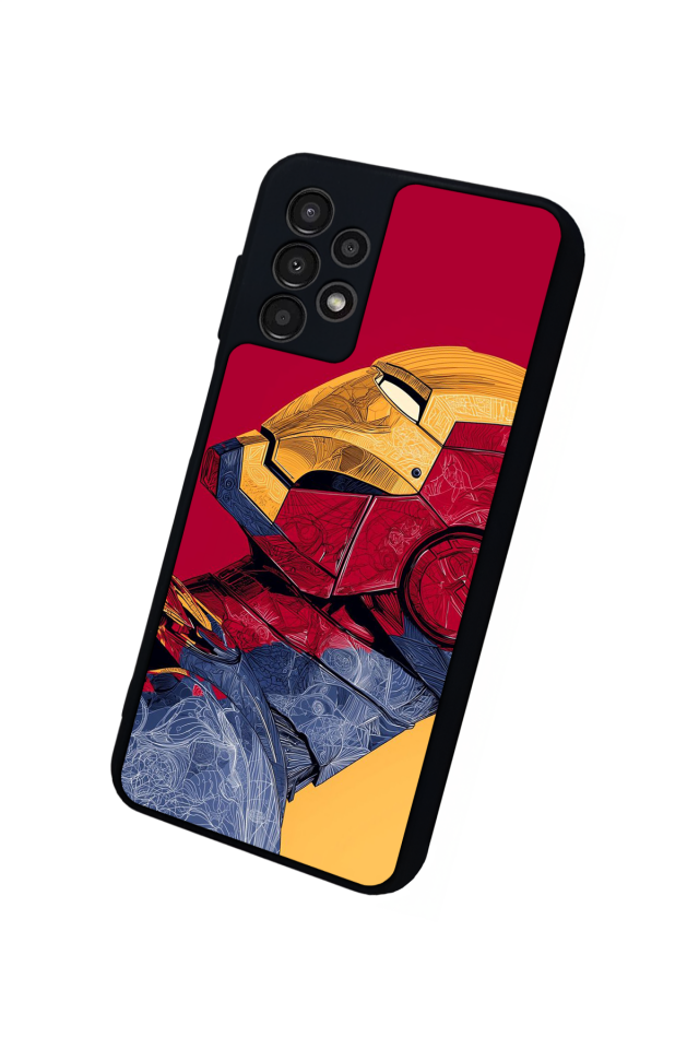 Samsung Galaxy A13 Uyumlu  Iron Man ( Demir Adam ) Tasarımlı Glossy Premium Kılıf