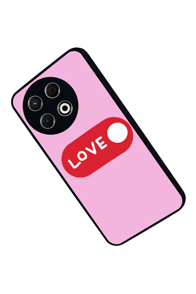 Tecno Spark 30 Pro Uyumlu Kalp Love Tasarımlı Glossy Premium Kılıf