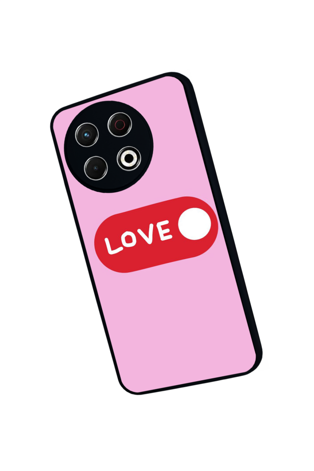 Tecno Spark 30 Pro Uyumlu Kalp Love Tasarımlı Glossy Premium Kılıf