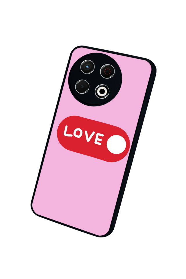 Tecno Spark 30 Pro Uyumlu Kalp Love Tasarımlı Glossy Premium Kılıf