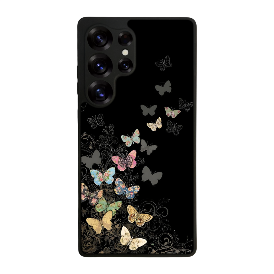 Samsung Galaxy S25 Ultra Uyumlu Kelebek Tasarımlı Glossy Premium Kılıf