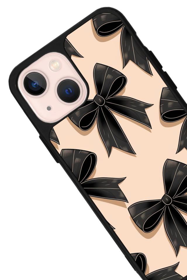 iPhone 13/14 Uyumlu Kurdele Tasarımlı Glossy Premium Kılıf