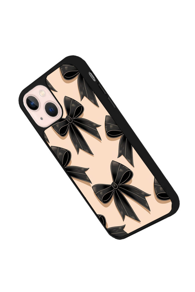 iPhone 13/14 Uyumlu Kurdele Tasarımlı Glossy Premium Kılıf
