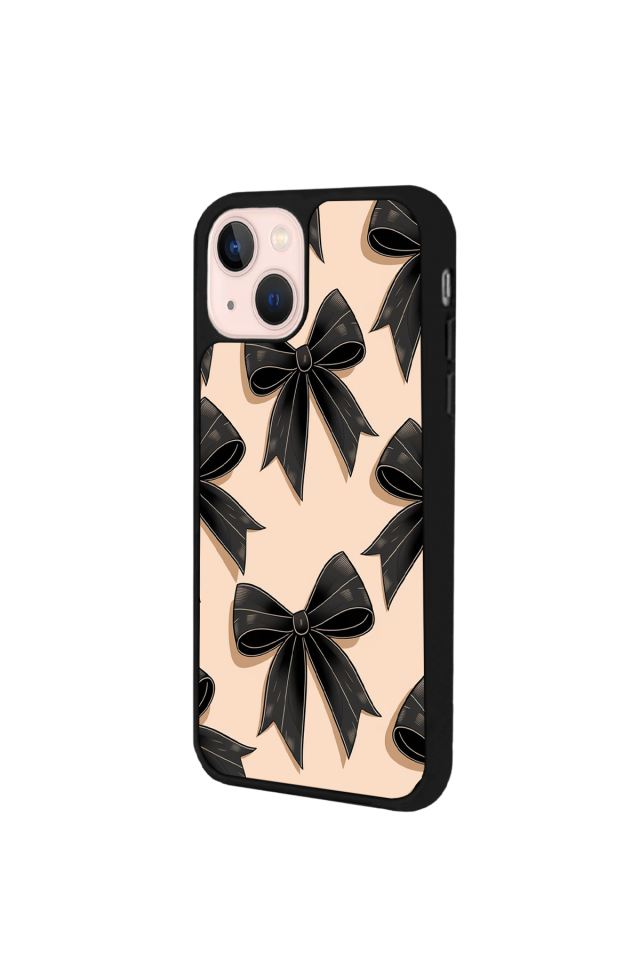 iPhone 13/14 Uyumlu Kurdele Tasarımlı Glossy Premium Kılıf