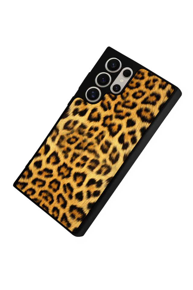 Samsung Galaxy S23 Ultra Uyumlu Leopar Tasarımlı Glossy Premium Kılıf