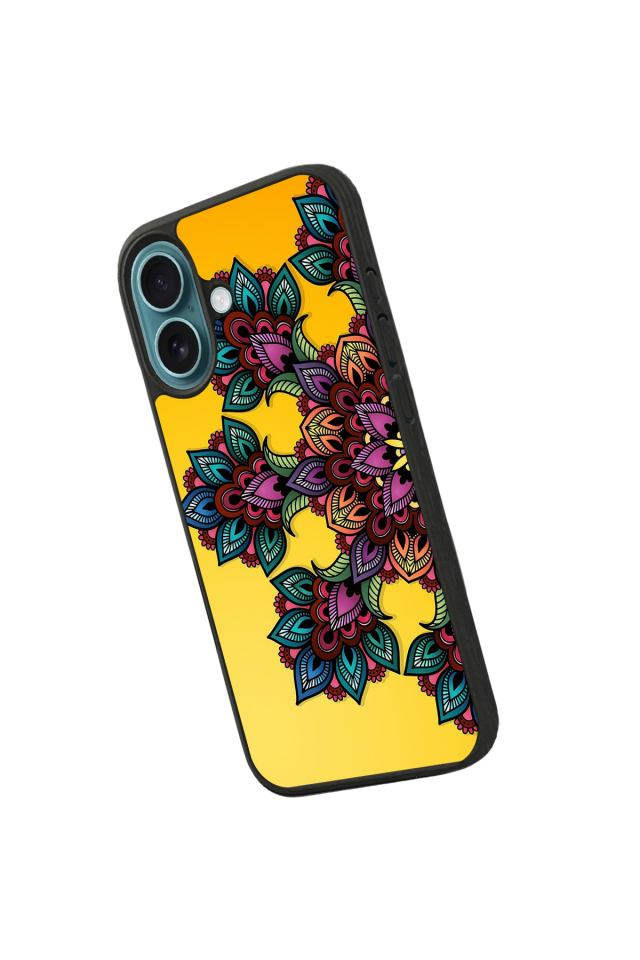 iPhone 16 Plus Uyumlu Mandala Tasarımlı Glossy Premium Kılıf