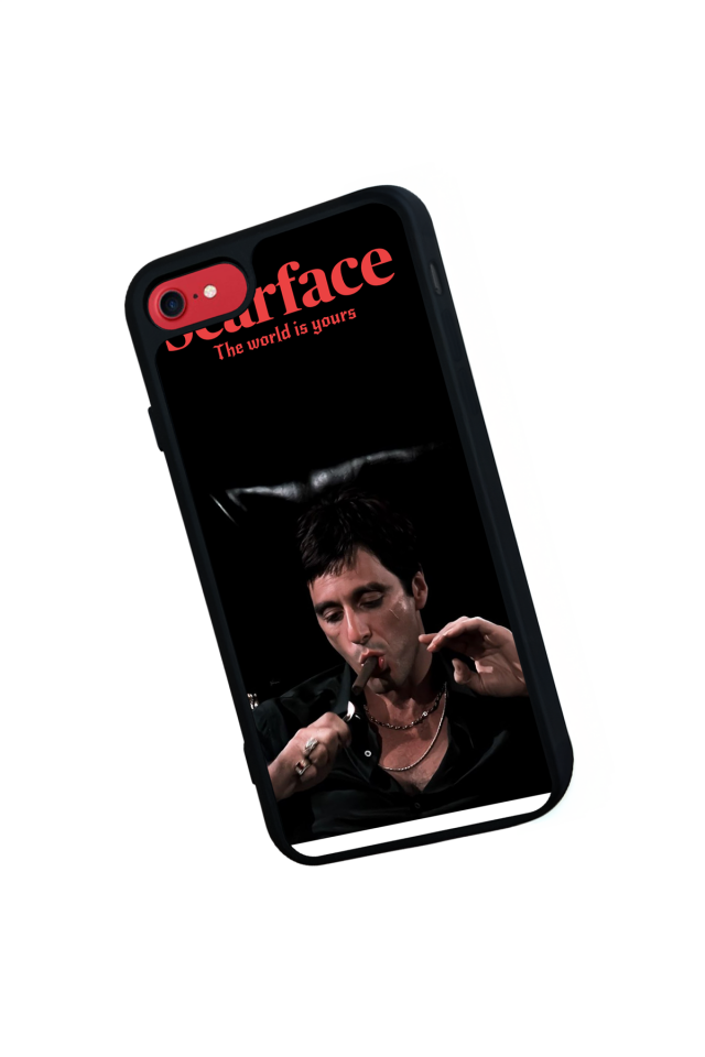 iPhone SE Uyumlu Scarface Tasarımlı Glossy Premium Kılıf