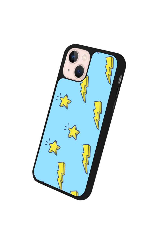 iPhone 15 Uyumlu Simsek Tasarımlı Glossy Premium Kılıf